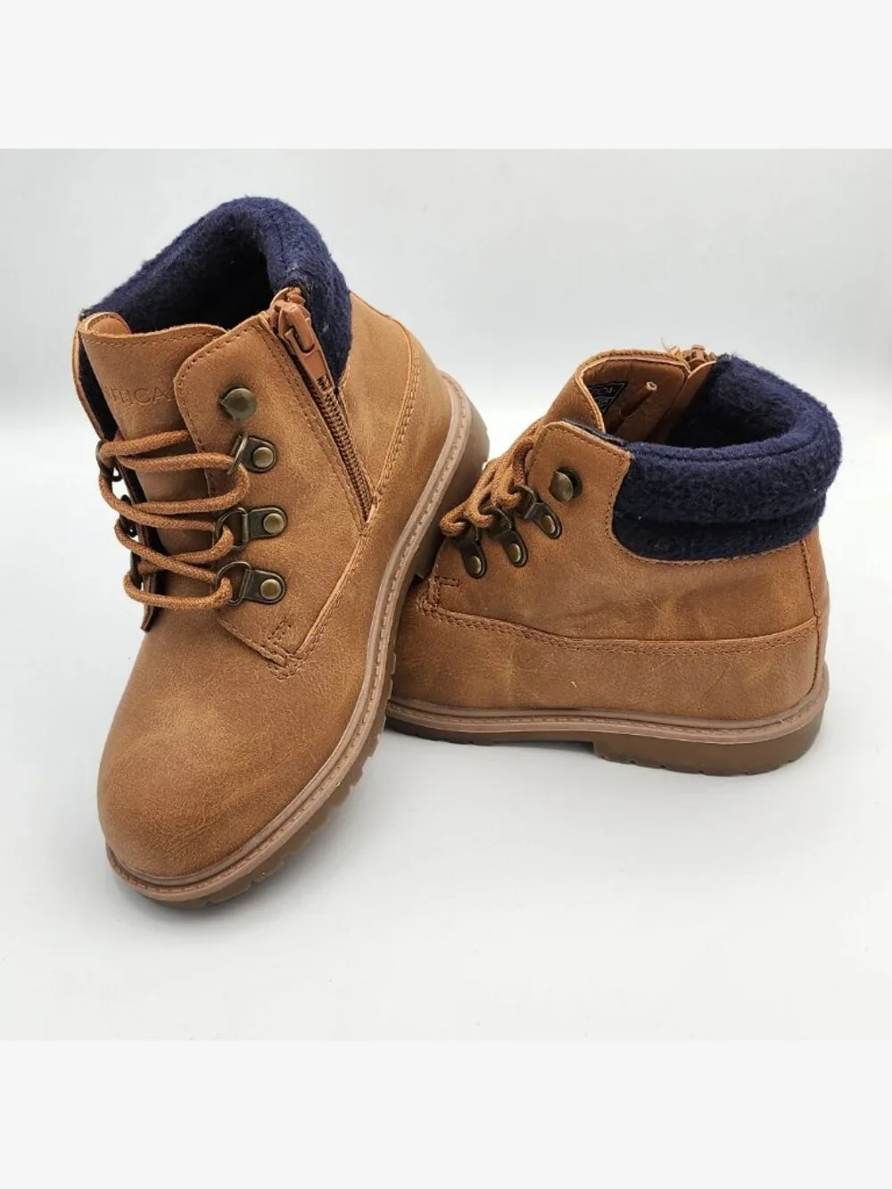 Tan Lace-Up Nautica Ankle Boots | Kid's 10